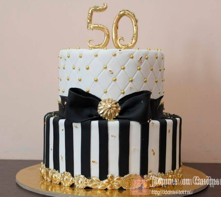 2-х ярусный  торт - На 50-летний юбилей